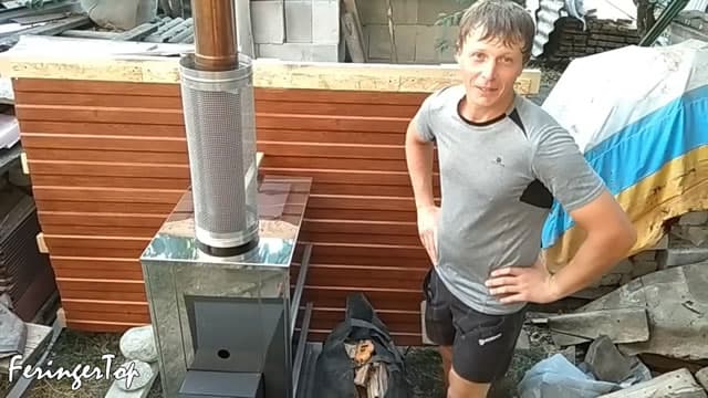 Печь для бани КУТКИН 2.0 Стандарт. Обзор, сколько влезает дров, как горит и как нагреваются камни